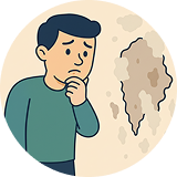 Persona preocupada por la humedad de la pared